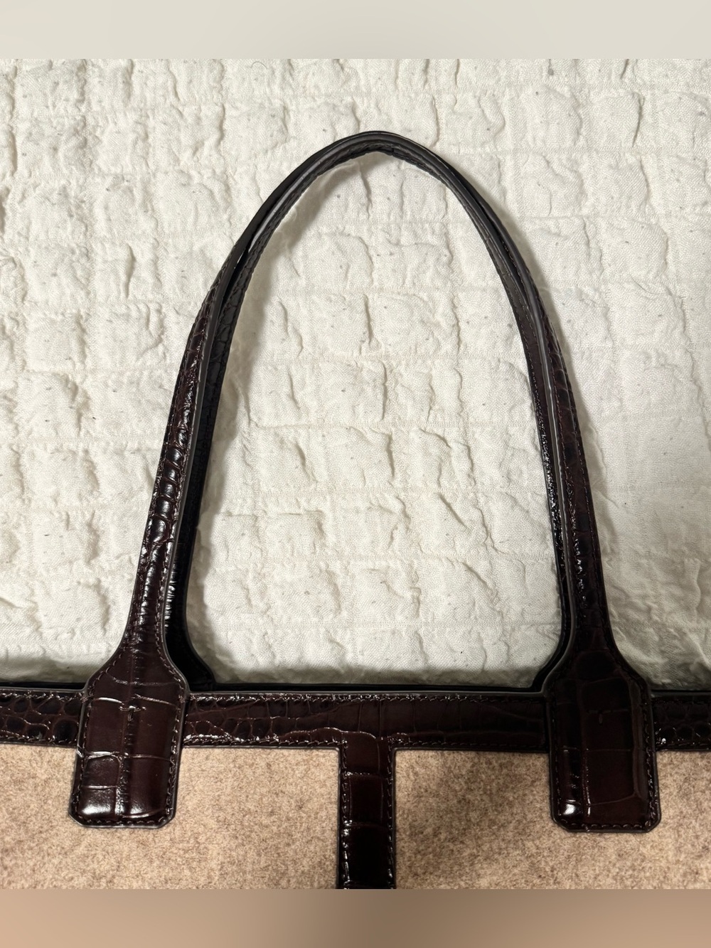 Tory Burch Ella Felt Quadrant Tote NWOT - Picture 5 of 16